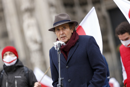 Kundgebung für Demokratie in Belarus in Köln