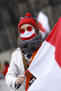 Kundgebung für Demokratie in Belarus in Köln