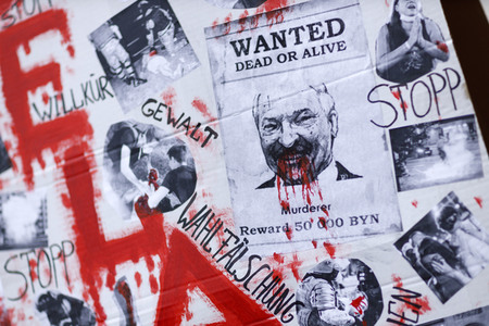 Kundgebung für Demokratie in Belarus in Köln