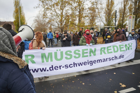 Schweigemarsch gegen Coronamaßnahmen in Berlin