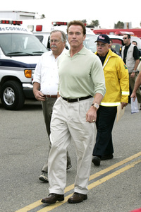 Pressetermin mit Arnold Schwarzenegger zur den Bränden in Malibu