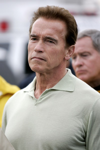 Pressetermin mit Arnold Schwarzenegger zur den Bränden in Malibu