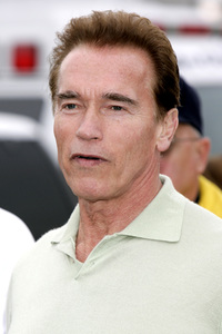 Pressetermin mit Arnold Schwarzenegger zur den Bränden in Malibu