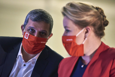 Hybrider Landesparteitag der SPD in Berlin