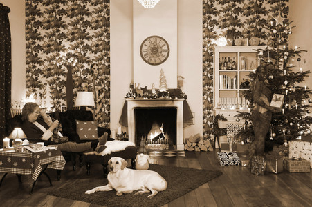 Weihnachts-Bodypainting