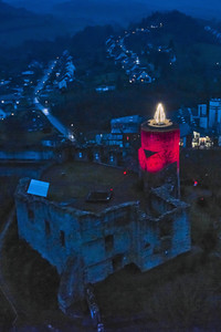 Die größte Adventskerze Norddeutschlands in Polle
