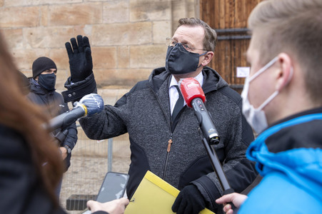 Rundgang von Bodo Ramelow über das Bundesgartenschau-Gelände 2021 in Erfurt