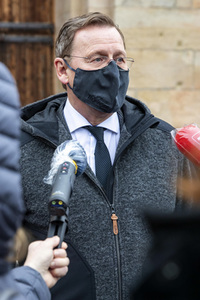 Rundgang von Bodo Ramelow über das Bundesgartenschau-Gelände 2021 in Erfurt