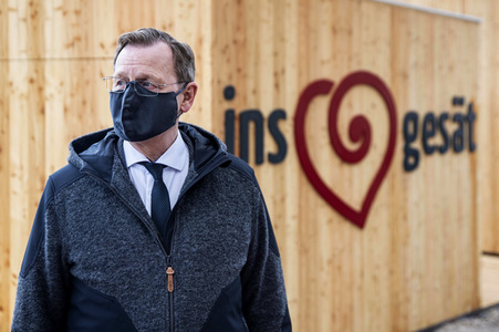 Rundgang von Bodo Ramelow über das Bundesgartenschau-Gelände 2021 in Erfurt