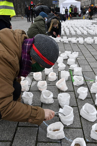 Fridays for Future Lichteraktion in Berlin