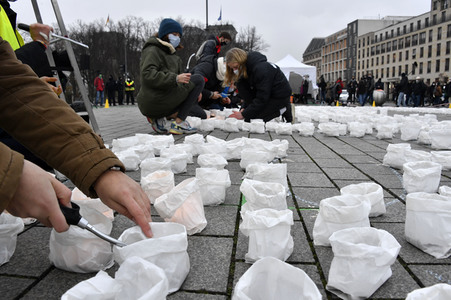 Fridays for Future Lichteraktion in Berlin