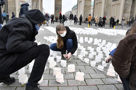 Fridays for Future Lichteraktion in Berlin