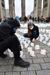Fridays for Future Lichteraktion in Berlin