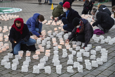 Fridays for Future Lichteraktion in Berlin