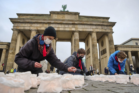 Fridays for Future Lichteraktion in Berlin