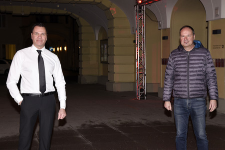 Fototermin mit Dave Kaufmann und Bernhard Ullrich in München