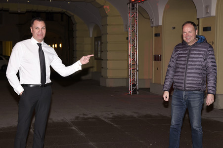 Fototermin mit Dave Kaufmann und Bernhard Ullrich in München