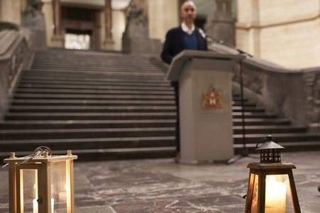 Übergabe des Friedenslichts in Hannover