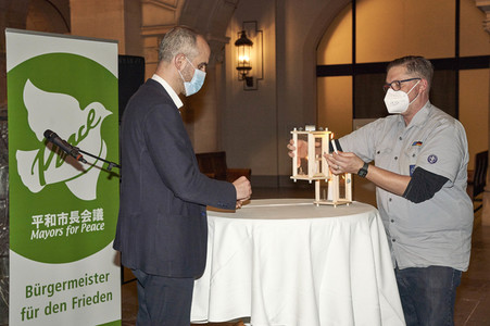 Übergabe des Friedenslichts in Hannover