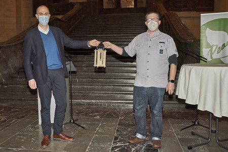 Übergabe des Friedenslichts in Hannover