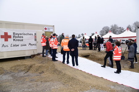 Pressebesichtigung des Impfzentrums Unterschleißheim