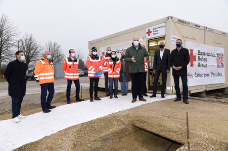 Pressebesichtigung des Impfzentrums Unterschleißheim