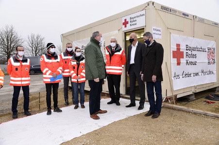 Pressebesichtigung des Impfzentrums Unterschleißheim