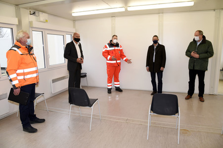 Pressebesichtigung des Impfzentrums Unterschleißheim