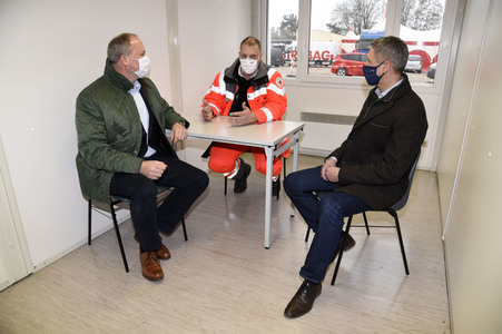 Pressebesichtigung des Impfzentrums Unterschleißheim