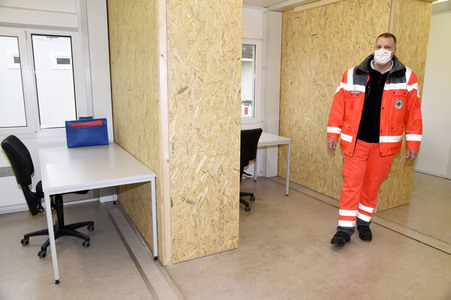 Pressebesichtigung des Impfzentrums Unterschleißheim