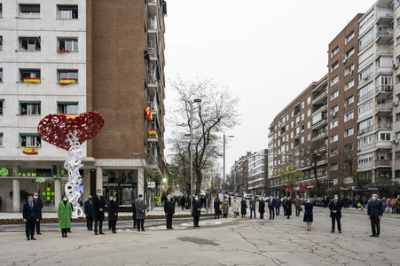 Denkmal für Corona Opfer in Madrid