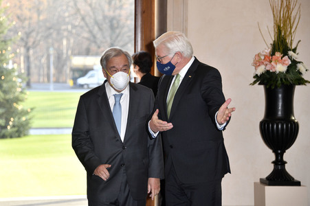 Bundespräsident Steinmeier empfängt Antonio Guterres in Berlin