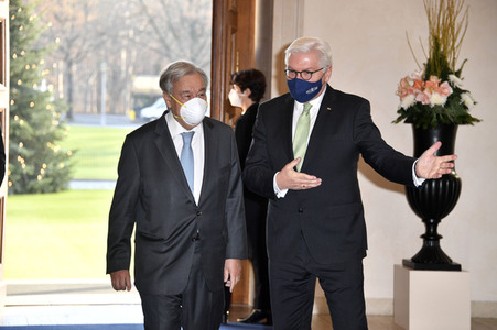 Bundespräsident Steinmeier empfängt Antonio Guterres in Berlin