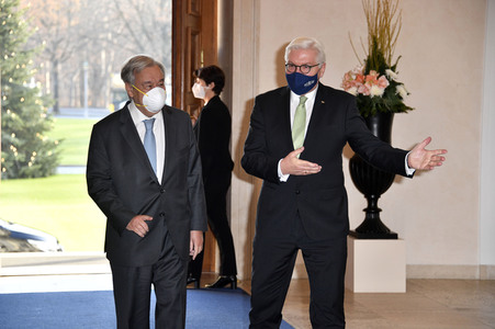 Bundespräsident Steinmeier empfängt Antonio Guterres in Berlin