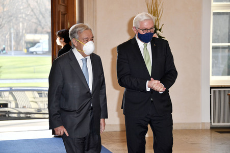 Bundespräsident Steinmeier empfängt Antonio Guterres in Berlin