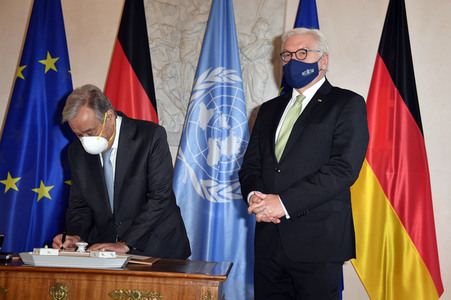 Bundespräsident Steinmeier empfängt Antonio Guterres in Berlin