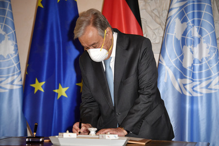 Bundespräsident Steinmeier empfängt Antonio Guterres in Berlin