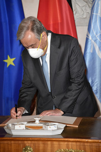 Bundespräsident Steinmeier empfängt Antonio Guterres in Berlin