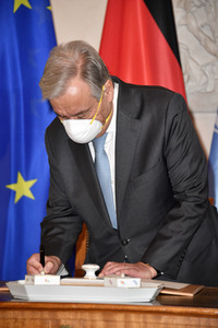 Bundespräsident Steinmeier empfängt Antonio Guterres in Berlin