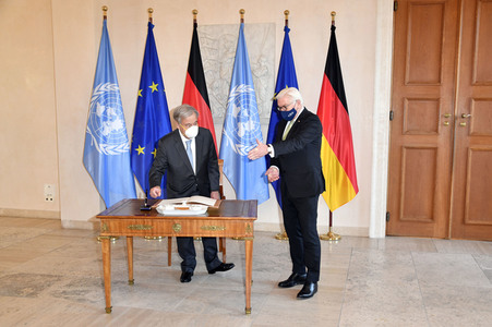 Bundespräsident Steinmeier empfängt Antonio Guterres in Berlin