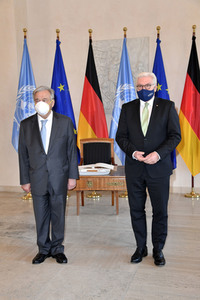Bundespräsident Steinmeier empfängt Antonio Guterres in Berlin