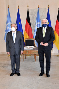 Bundespräsident Steinmeier empfängt Antonio Guterres in Berlin