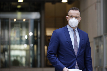 Pressekonferenz mit Jens Spahn in Berlin