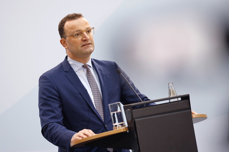 Pressekonferenz mit Jens Spahn in Berlin