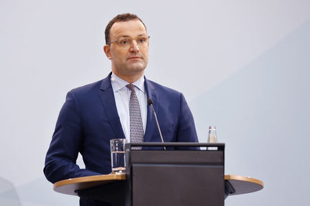 Pressekonferenz mit Jens Spahn in Berlin