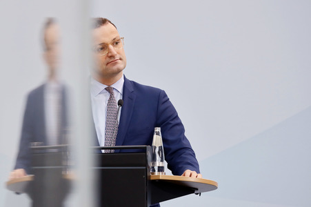 Pressekonferenz mit Jens Spahn in Berlin