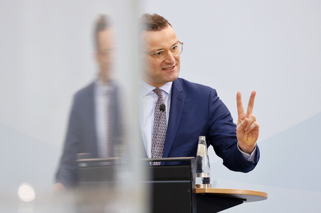 Pressekonferenz mit Jens Spahn in Berlin