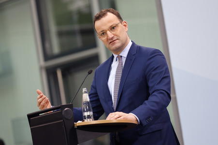 Pressekonferenz mit Jens Spahn in Berlin