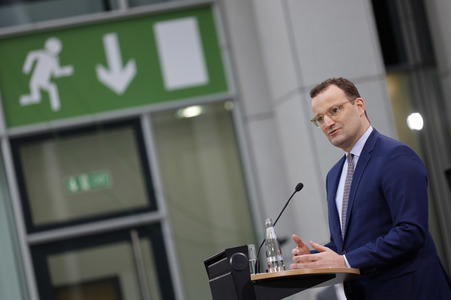 Pressekonferenz mit Jens Spahn in Berlin