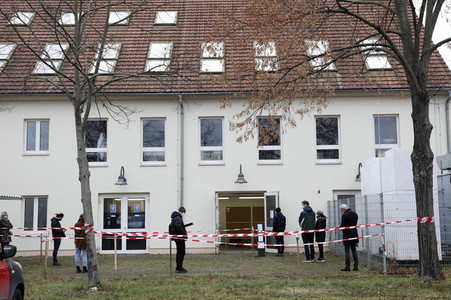 Corona-Schnelltest-Station in Halle (Saale)